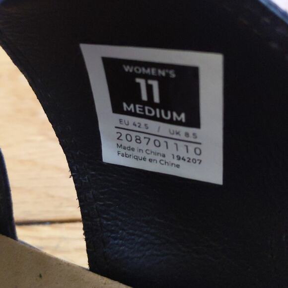 Kuru Athletic Sport Sandals Women's Size 11 Black Leather Velcro Comfort - Picture 7 of 9